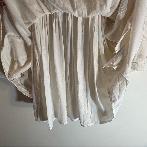 FREE PEOPLE Sz M Collecting Daisies Off Shoulder Bell Sleeves Mini Dress NEW - Picture 8 of 13